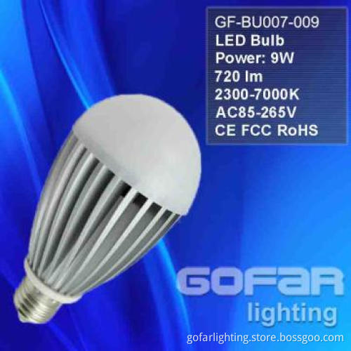 LED Bulb E27 with SMD5630 CE,RoHS, FCC 9W